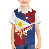 Philippines Basketball Custom Kid Hawaiian Shirt Pilipinas Tribal Pattern LT03 Kid Multicolor - Polynesian Pride