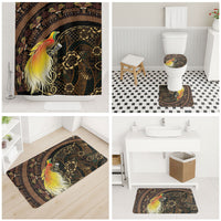 Papua New Guinea and Indonesia Batik Bathroom Set Bird of Paradise with Tribal Batik Patterns