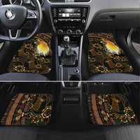 Papua New Guinea and Indonesia Batik Car Mats Bird of Paradise with Tribal Batik Patterns