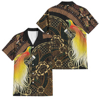 Papua New Guinea and Indonesia Batik Family Matching Summer Maxi Dress and Hawaiian Shirt Bird of Paradise with Tribal Batik Patterns LT03 Dad's Shirt - Short Sleeve Multicolor - Polynesian Pride