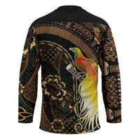Papua New Guinea and Indonesia Batik Hockey Jersey Bird of Paradise with Tribal Batik Patterns