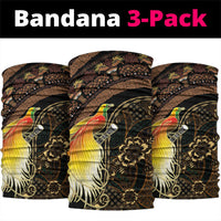 Papua New Guinea and Indonesia Batik Neck Gaiter Bird of Paradise with Tribal Batik Patterns