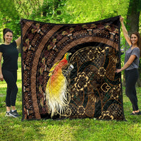 Papua New Guinea and Indonesia Batik Quilt Bird of Paradise with Tribal Batik Patterns