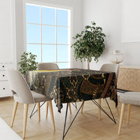 Papua New Guinea and Indonesia Batik Tablecloth Bird of Paradise with Tribal Batik Patterns