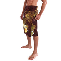 Polynesian Turtle Lavalava Plumeria Hibiscus Pattern Oxblood LT03 - Polynesian Pride