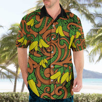 New Zealand Kowhai Flowers Hawaiian Shirt Maori Koru Pattern LT03 - Polynesian Pride