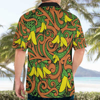 New Zealand Kowhai Flowers Hawaiian Shirt Maori Koru Pattern LT03 - Polynesian Pride