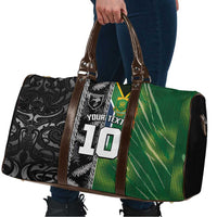 Custom Aotearoa South Africa Rugby Freedom Cup Travel Bag Maori Silver Fern Art and Sporty Flag SA - Polynesian Pride