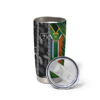 Custom Aotearoa South Africa Rugby Freedom Cup Tumbler Cup Maori Silver Fern Art and Sporty Flag SA - Polynesian Pride