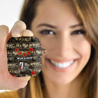 Pearl Harbor Remembrance Day AirPods Case Memories of December 7 with Red Poppy Lei - Polynesian Pride