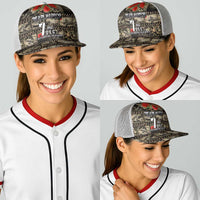 Pearl Harbor Remembrance Day Baseball Net Cap Memories of December 7 with Red Poppy Lei LT03 - Polynesian Pride