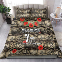 Pearl Harbor Remembrance Day Bedding Set Memories of December 7 with Red Poppy Lei LT03 - Polynesian Pride