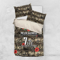 Pearl Harbor Remembrance Day Bedding Set Memories of December 7 with Red Poppy Lei LT03 US Twin 172cm x 218cm Beige - Polynesian Pride