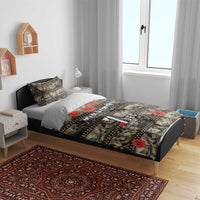 Pearl Harbor Remembrance Day Bedding Set Memories of December 7 with Red Poppy Lei LT03 - Polynesian Pride