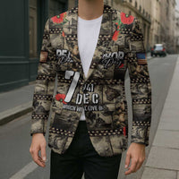 Pearl Harbor Remembrance Day Personalized Blazer Memories of December 7 with Red Poppy Lei LT03 - Polynesian Pride