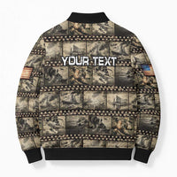 Pearl Harbor Remembrance Day Personalized Bomber Puffer Jacket Memories of December 7 with Red Poppy Lei LT03 - Polynesian Pride