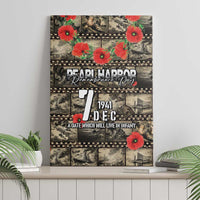 Pearl Harbor Remembrance Day Canvas Wall Art Memories of December 7 with Red Poppy Lei LT03 - Polynesian Pride