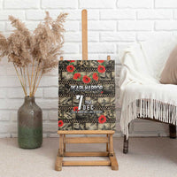 Pearl Harbor Remembrance Day Canvas Wall Art Memories of December 7 with Red Poppy Lei LT03 - Polynesian Pride