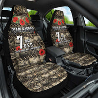 Pearl Harbor Remembrance Day Car Seat Cover Memories of December 7 with Red Poppy Lei - Polynesian Pride