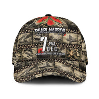Pearl Harbor Remembrance Day Classic Cap Memories of December 7 with Red Poppy Lei LT03 Universal Fit Beige - Polynesian Pride