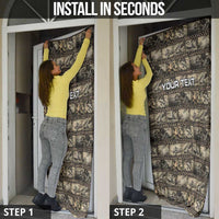 Pearl Harbor Remembrance Day Personalized Door Cover Memories of December 7 with Red Poppy Lei - Polynesian Pride