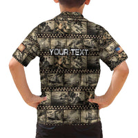 Pearl Harbor Remembrance Day Personalized Family Matching Long Sleeve Bodycon Dress and Hawaiian Shirt Memories of December 7 with Red Poppy Lei - Polynesian Pride