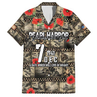 Pearl Harbor Remembrance Day Personalized Family Matching Summer Maxi Dress and Hawaiian Shirt Memories of December 7 with Red Poppy Lei - Polynesian Pride