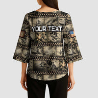 Pearl Harbor Remembrance Day Personalized Kimono Sleeve Blouse Memories of December 7 with Red Poppy Lei LT03 - Polynesian Pride
