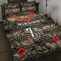 Pearl Harbor Remembrance Day Quilt Bed Set Memories of December 7 with Red Poppy Lei LT03 Beige - Polynesian Pride