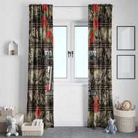 Pearl Harbor Remembrance Day Window Curtain Memories of December 7 with Red Poppy Lei LT03 - Polynesian Pride