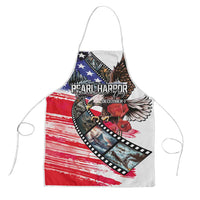 Pearl Harbor Remembrance Day Apron Lest We Forget - The Bald Eagle Remembers LT03 White - Polynesian Pride