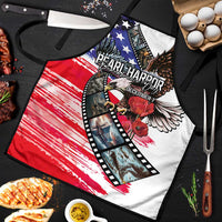Pearl Harbor Remembrance Day Apron Lest We Forget - The Bald Eagle Remembers LT03 White - Polynesian Pride