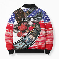Pearl Harbor Remembrance Day Personalized Bomber Puffer Jacket Lest We Forget - The Bald Eagle Remembers LT03 - Polynesian Pride