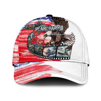 Pearl Harbor Remembrance Day Classic Cap Lest We Forget-The Bald Eagle Remembers LT03 Universal Fit White - Polynesian Pride