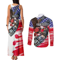 Pearl Harbor Remembrance Day Personalized Couples Matching Tank Maxi Dress and Long Sleeve Button Shirt Lest We Forget - The Bald Eagle Remembers LT03 - Polynesian Pride