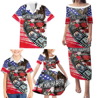 Pearl Harbor Remembrance Day Personalized Family Matching Puletasi and Hawaiian Shirt Lest We Forget - The Bald Eagle Remembers LT03 - Polynesian Pride