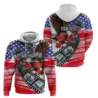 Pearl Harbor Remembrance Day Personalized Hoodie Lest We Forget - The Bald Eagle Remembers - Polynesian Pride