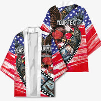 Pearl Harbor Remembrance Day Personalized Kimono Lest We Forget - The Bald Eagle Remembers - Polynesian Pride