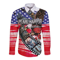 Pearl Harbor Remembrance Day Personalized Long Sleeve Button Shirt Lest We Forget - The Bald Eagle Remembers LT03 Unisex White - Polynesian Pride