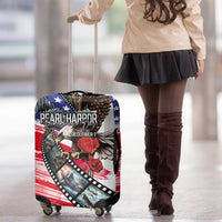 Pearl Harbor Remembrance Day Luggage Cover Lest We Forget - The Bald Eagle Remembers - Polynesian Pride
