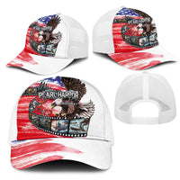 Pearl Harbor Remembrance Day Mesh Trucker Cap Lest We Forget-The Bald Eagle Remembers LT03 - Polynesian Pride