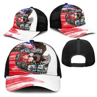 Pearl Harbor Remembrance Day Mesh Trucker Cap Lest We Forget-The Bald Eagle Remembers LT03 - Polynesian Pride