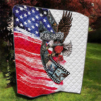Pearl Harbor Remembrance Day Quilt Lest We Forget - The Bald Eagle Remembers - Polynesian Pride