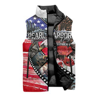 Pearl Harbor Remembrance Day Personalized Sleeveless Puffer Jacket Lest We Forget - The Bald Eagle Remembers LT03 - Polynesian Pride