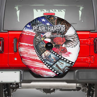 Pearl Harbor Remembrance Day Spare Tire Cover Lest We Forget - The Bald Eagle Remembers - Polynesian Pride