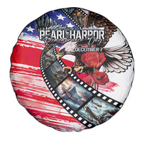 Pearl Harbor Remembrance Day Spare Tire Cover Lest We Forget - The Bald Eagle Remembers - Polynesian Pride