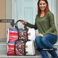 Pearl Harbor Remembrance Day Travel Bag Lest We Forget - The Bald Eagle Remembers - Polynesian Pride