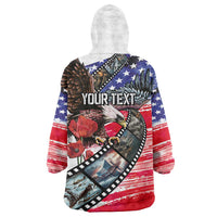Pearl Harbor Remembrance Day Personalized Wearable Blanket Hoodie Lest We Forget - The Bald Eagle Remembers LT03 - Polynesian Pride
