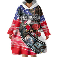 Pearl Harbor Remembrance Day Personalized Wearable Blanket Hoodie Lest We Forget - The Bald Eagle Remembers LT03 - Polynesian Pride