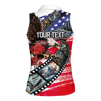 Pearl Harbor Remembrance Day Personalized Women Sleeveless Polo Shirt Lest We Forget - The Bald Eagle Remembers LT03 - Polynesian Pride